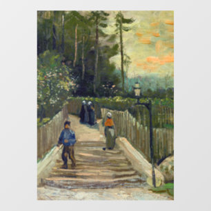 Autocollant Pour Fenêtre Vincent van Gogh - Chemin en pente à Montmartre