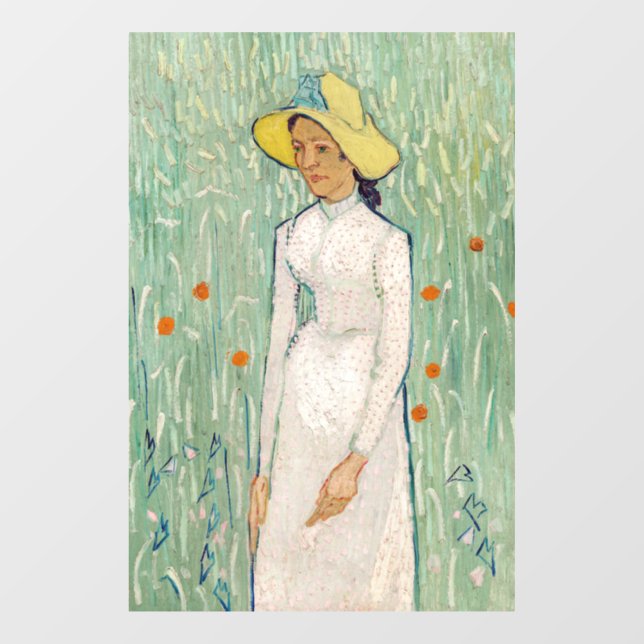 Autocollant Pour Fenêtre Vincent van Gogh - Fille en blanc (Feuille)