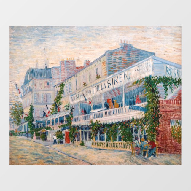 Autocollant Pour Fenêtre Vincent van Gogh - Le Restaurant de la Sirene (Feuille)