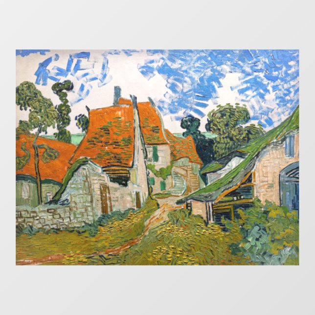Autocollant Pour Fenêtre Vincent van Gogh - Rue à Auvers-sur-Oise (Feuille)