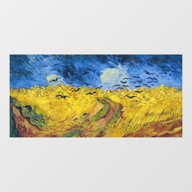 Autocollant Pour Fenêtre Vincent van Gogh - Wheatfield with Crows (Feuille)