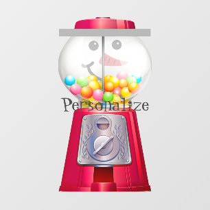 Autocollant Pour Fenêtre Vintage Gumball machine boule de neige