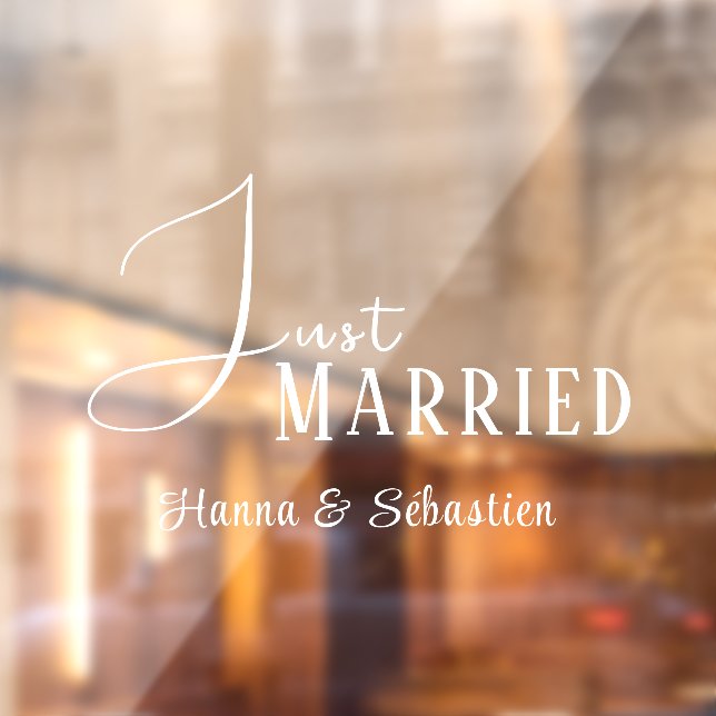 Autocollant Pour Fenêtre Voiture juste mariée (Feuille 2)