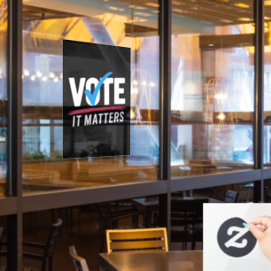 Autocollant Pour Fenêtre Vote Élection 2024 Électeur Démocrate Politique 
