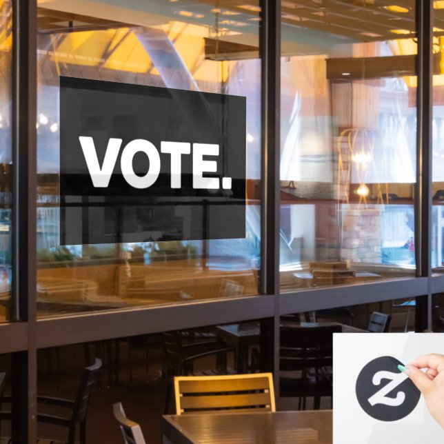 Autocollant Pour Fenêtre Vote Election 2024 Vote Droits de vote Suffrage (Fenêtre du restaurant)