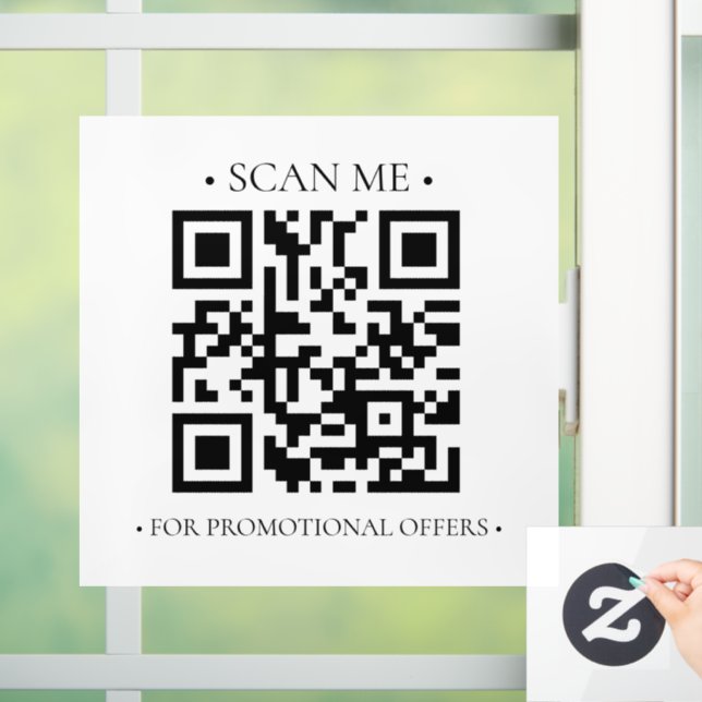 Autocollant Pour Fenêtre Votre code QR d'entreprise (Maison)