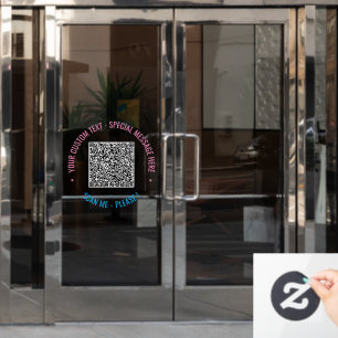 Autocollant Pour Fenêtre Votre exemple de texte de code QR promotionnel pou