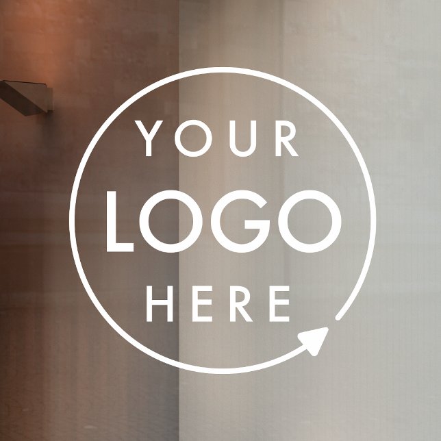 Autocollant Pour Fenêtre Votre logo | Chargement du logo de l'entreprise co (Créateur téléchargé)