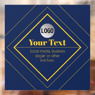 Autocollant Pour Fenêtre Votre logo et modèle de conception personnalisable