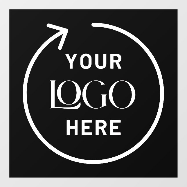 Autocollant Pour Fenêtre Votre logo | Logo d'entreprise noir (Feuille)