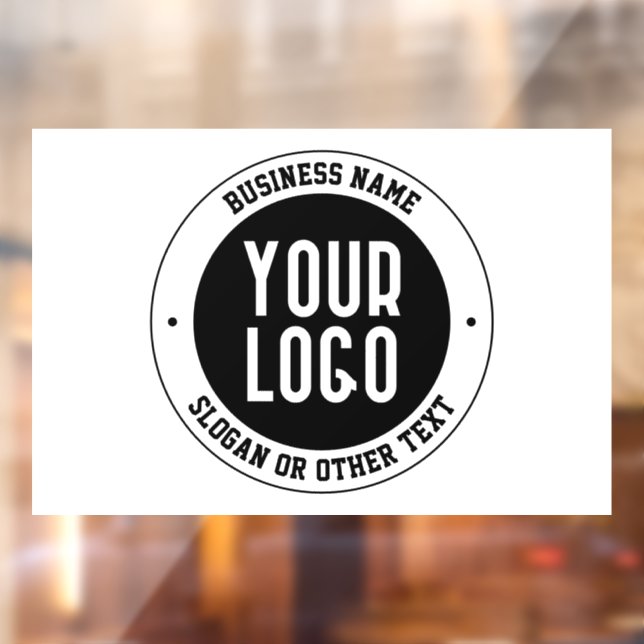 Autocollant Pour Fenêtre Votre logo ou votre conception d'entreprise | Text (Feuille 2)
