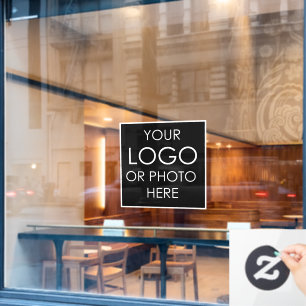 Autocollant Pour Fenêtre Votre nom d'entreprise Magasin d'entreprise Logo d