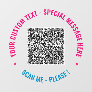 Autocollant Pour Fenêtre Votre texte personnalisé pour l'information de sca