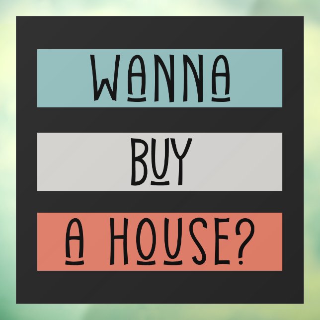 Autocollant Pour Fenêtre vouloir acheter vendre maison Immobilier Maison ré (Feuille 3)