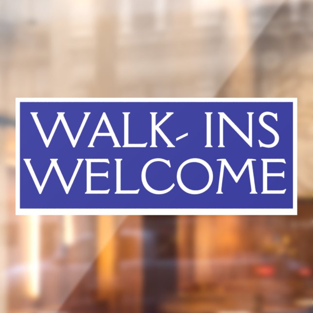 Autocollant Pour Fenêtre Walk Ins Bienvenue client Invitation Boutique d'af (Feuille 2)