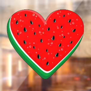 Autocollant Pour Fenêtre Watermelon Heart Valentine's Day Free Palestine
