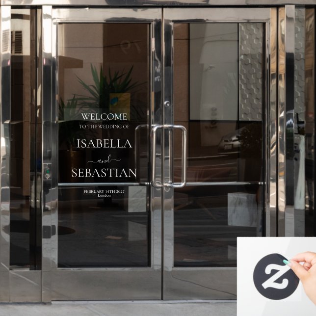 Autocollant Pour Fenêtre Welcome to Our Wedding Mirror Custom (Porte de bureau)