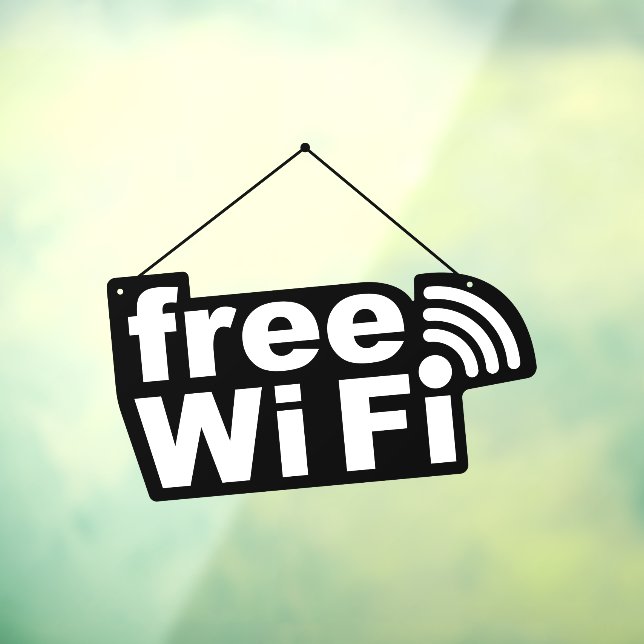 Autocollant Pour Fenêtre Wi-Fi gratuit (Feuille 3)