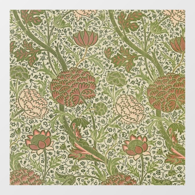 Autocollant Pour Fenêtre William Morris Cray Fleur de Sage Floral Botanique (Feuille)