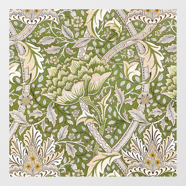 Autocollant Pour Fenêtre William Morris Windrush Floral Pattern Classic (Feuille)
