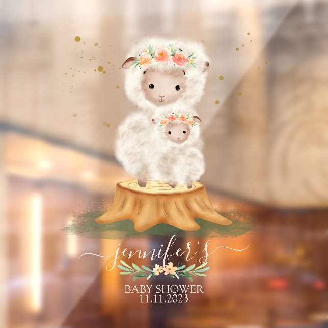 Autocollant Pour Fenêtre Woodland Sheep Lamb Farm Animals (Feuille 2)