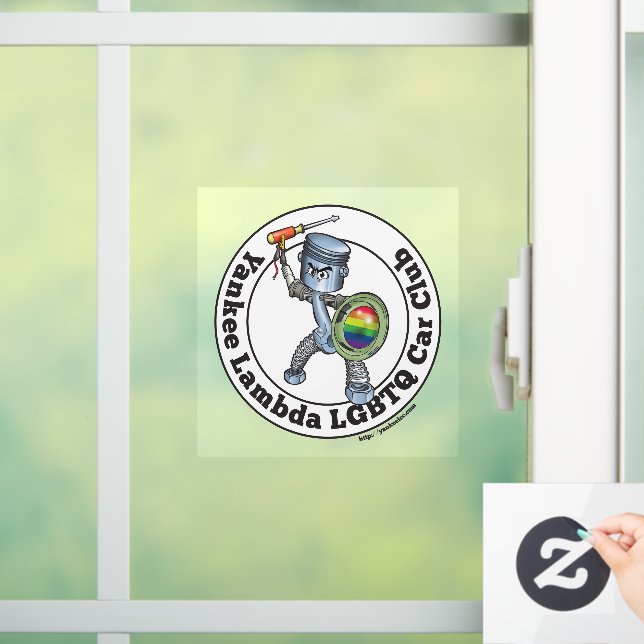 Autocollant Pour Fenêtre Yankee Lambda Car Club Piston Guy Window Cling (Maison)