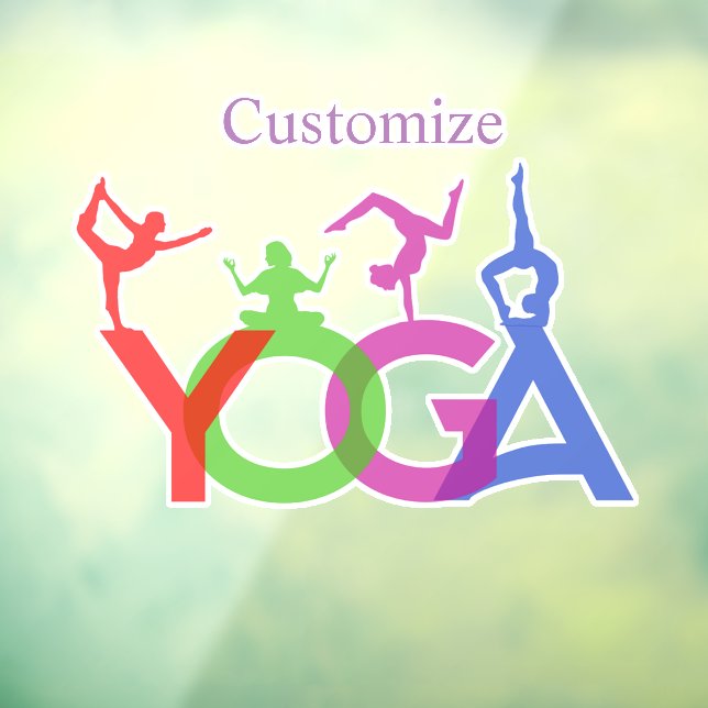 Autocollant Pour Fenêtre Yoga Poses Silhouettes Thunder_Cove (Feuille 3)
