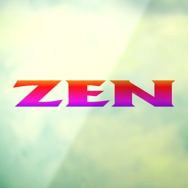 Autocollant Pour Fenêtre Zen neon voir-thru fenêtre serrer le dos bâton (Feuille 3)