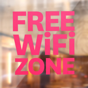 Autocollant Pour Fenêtre Zone de WiFi gratuit Café Beignet Magasin Entrepri