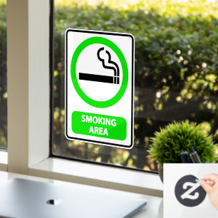 Autocollant Pour Fenêtre Zone Fumeur Désignée Entreprise