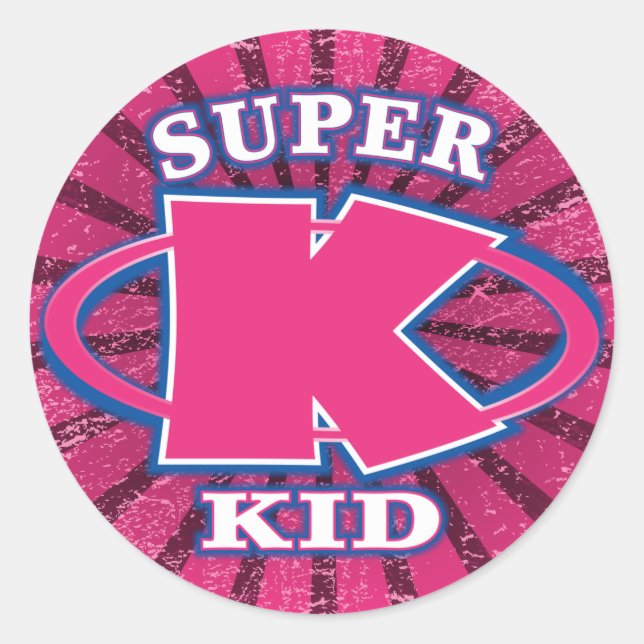 Autocollant pour filles super-enfants (Devant)