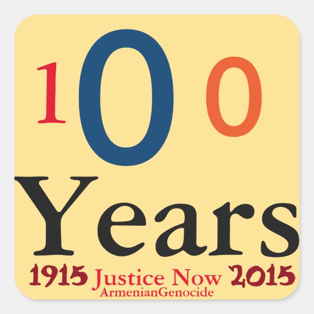 Autocollant pour génocide arménien (Devant)