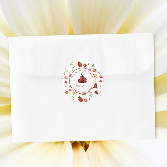 Autocollant pour le 1er anniversaire de coccinelle (Créateur téléchargé)
