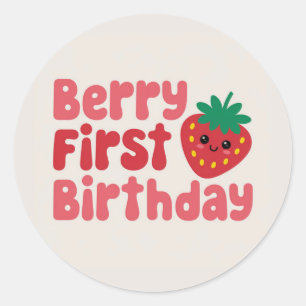 Autocollant pour le premier anniversaire aux fruit