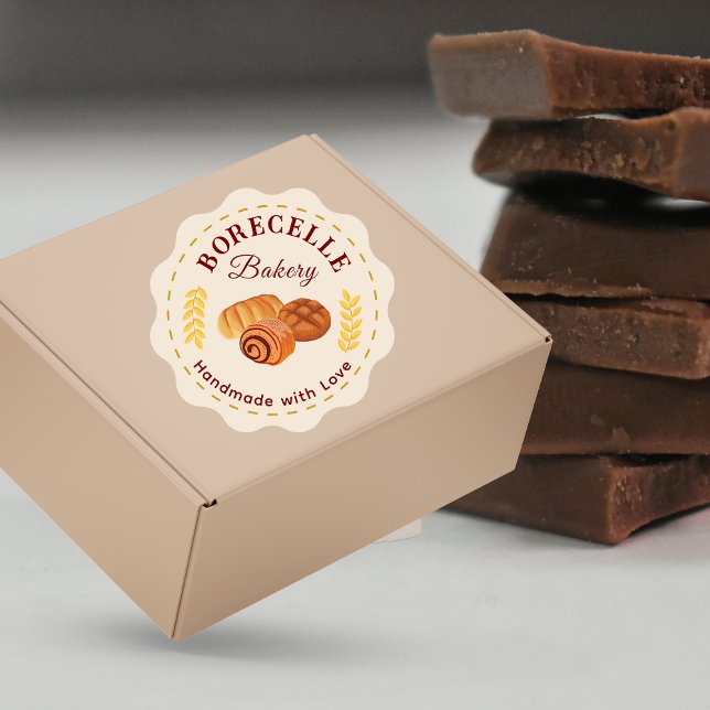 Autocollant pour l'entreprise de boulangerie Beige (Créateur téléchargé)