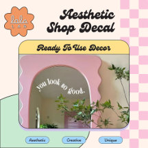 Autocollant pour miroir et fenêtre White You Look 