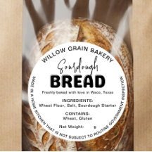 Autocollant pour pain au levain White Cottage Law