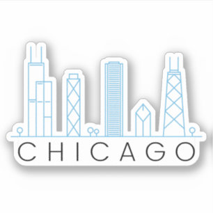 Autocollant pour skyline de Chicago