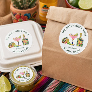 Autocollant pour tacos à emporter   Étiquette d'em