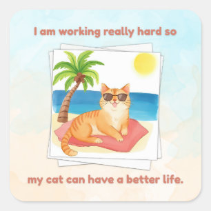 Autocollant pour une meilleure vie pour les chats