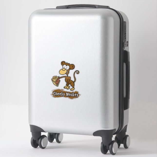 Autocollant pour valise Conception Singe Cheeky (Sur valise)