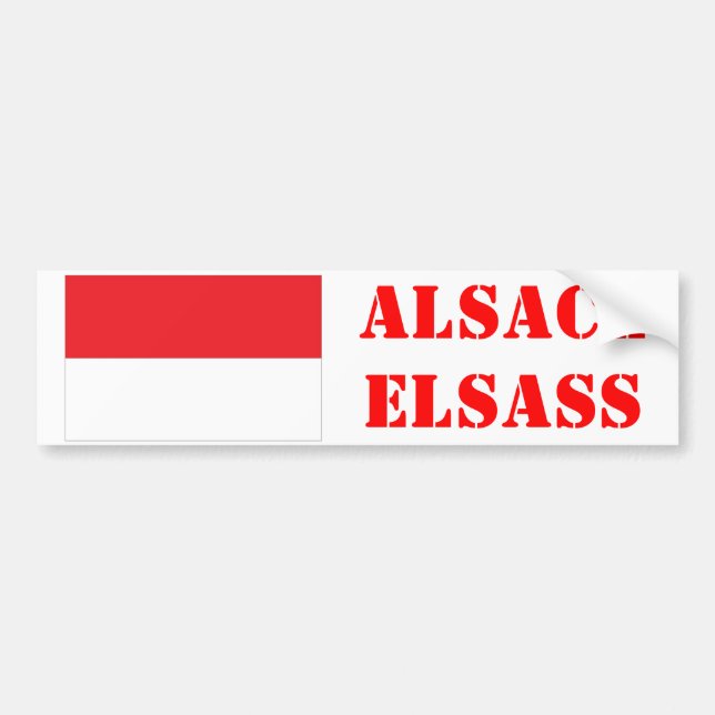 Autocollant pour voiture Alsace Rot ùn Wiss (Devant)