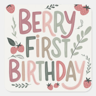 Autocollant premier anniversaire de Berry pour fil