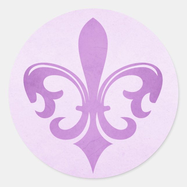 Autocollant Purple Fleur de lis (Devant)