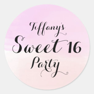 Autocollant Purple & Pink Pastel Ombre Sweet 16