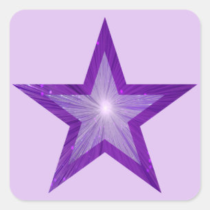 Autocollant Purple Star carré violet clair