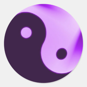 Autocollant Purple Yin yang