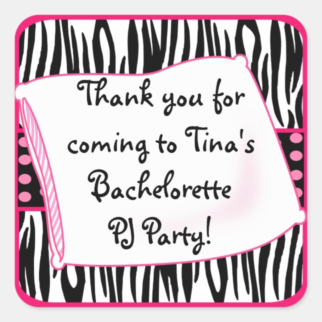 Autocollant Pyjama Party Pinks (Devant)