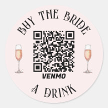 Autocollant QR-Code pour offrir un verre à la mari