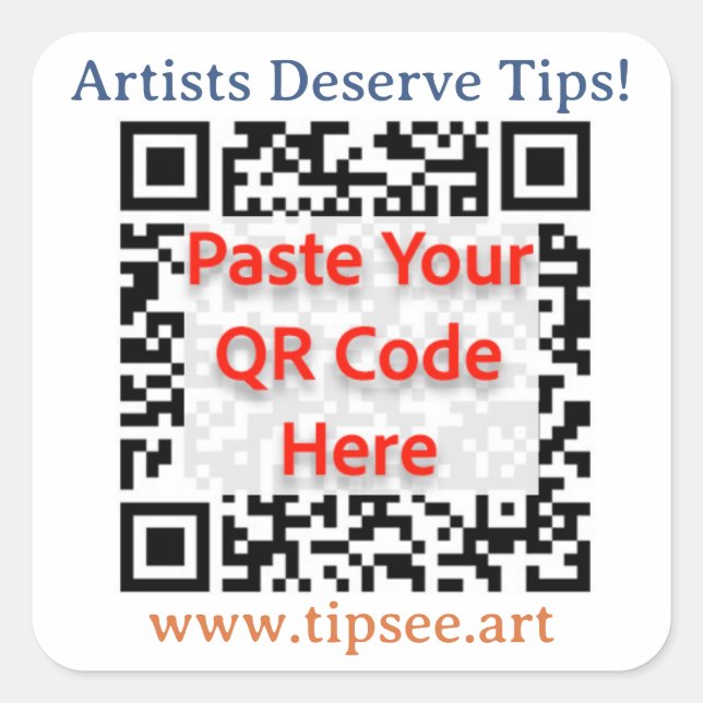 Autocollant QR personnalisé pour membre TipSee, ca (Devant)